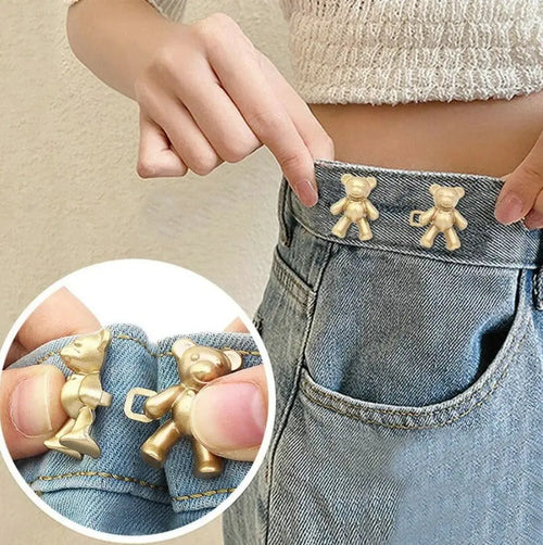 BearFixer - Kit com 2 Botão Fivela para Ajuste de Calça