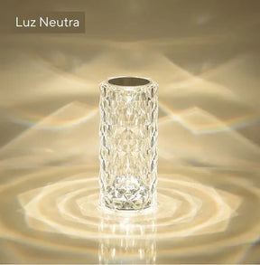 CrystalLamp - Luminária de Mesa Cristal LED