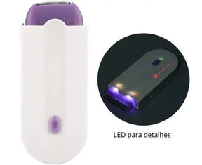 Depilador Elétrico Recarregável Indolor - Depilador Íntimo Corporal Feminino - Removedor de Pelos