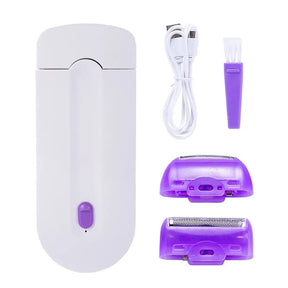 Depilador Elétrico Recarregável Indolor - Depilador Íntimo Corporal Feminino - Removedor de Pelos