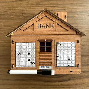 WoodBank Decorativo - Guarde Dinheiro Usando Método Japonês