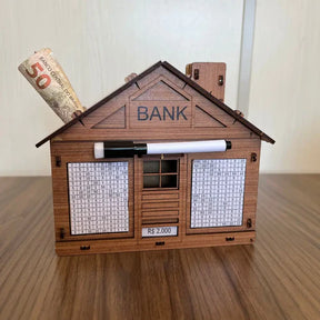 WoodBank Decorativo - Guarde Dinheiro Usando Método Japonês